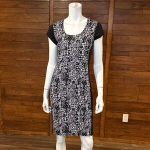 George Monochrome Patterned Midi Dress